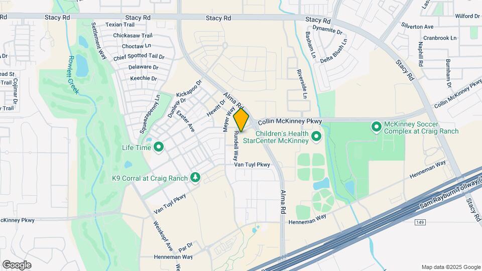 7409 Collin McKinney Pkwy Map and Location Details