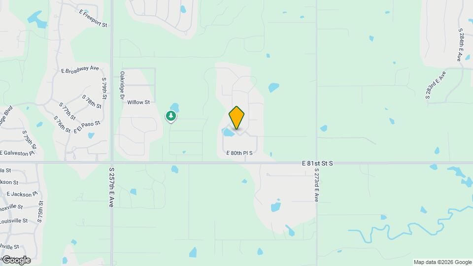 29512 E 79th Pl S Map and Location Details