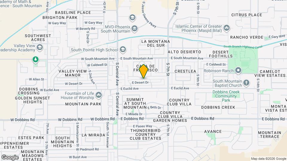 410 E Desert Dr Map and Location Details