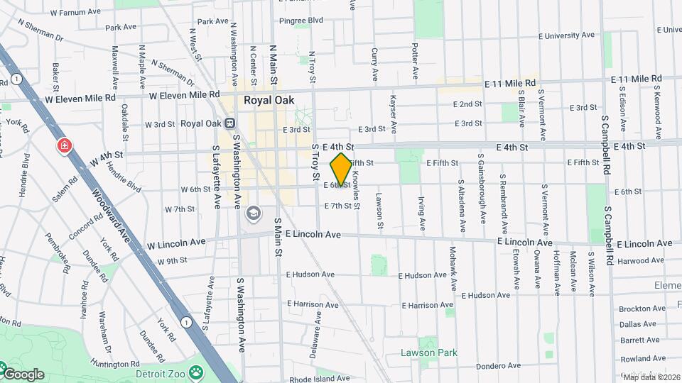 406 E 6th St Map and Location Details