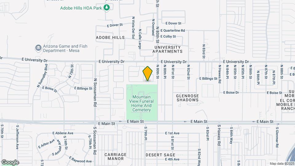 7931 E Boise St Map and Location Details
