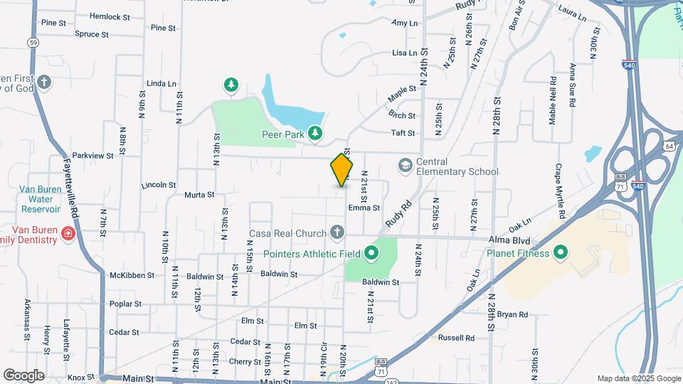 907 N 20th St Map and Location Details
