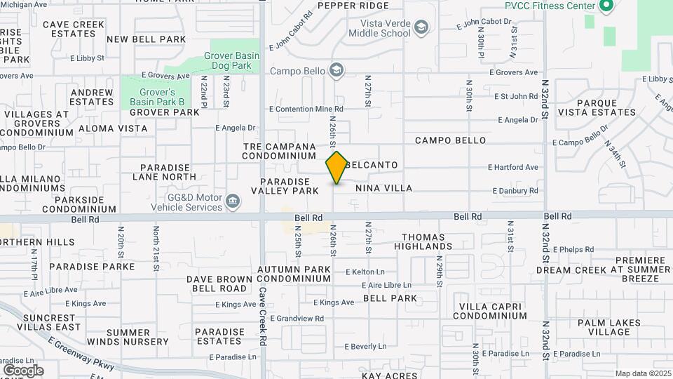 2630 E Danbury Rd Mapa y Detalles de la Ubicación