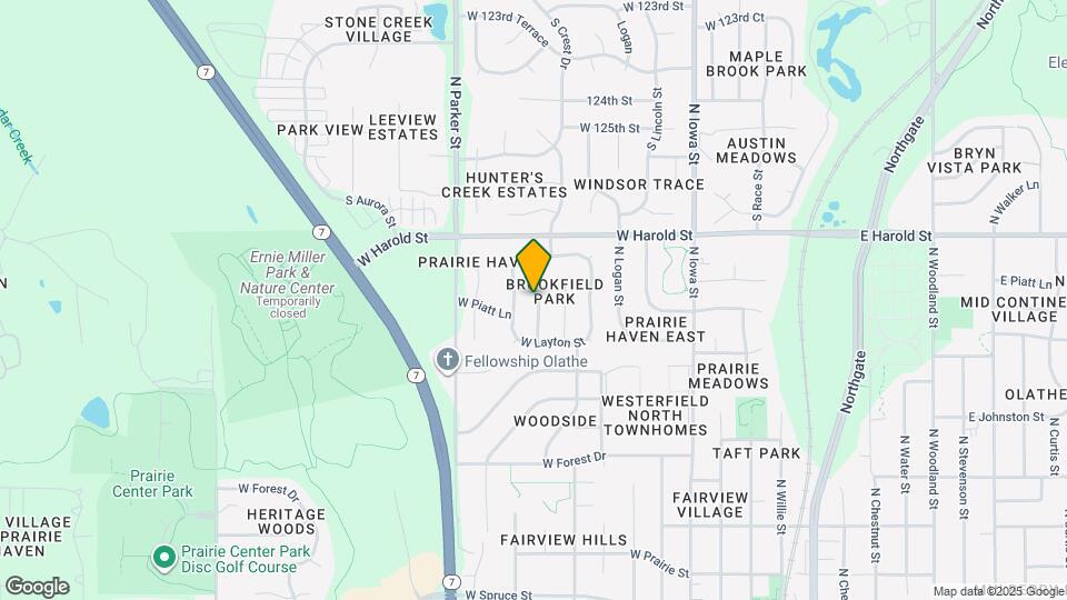 1025 N Crest Dr Map and Location Details