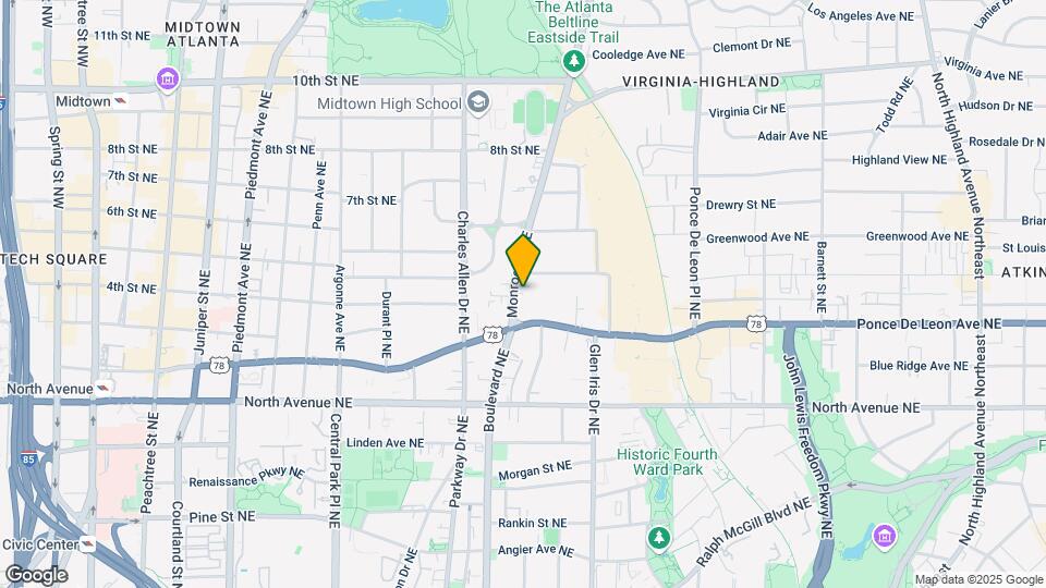 745 Monroe Dr NE Map and Location Details
