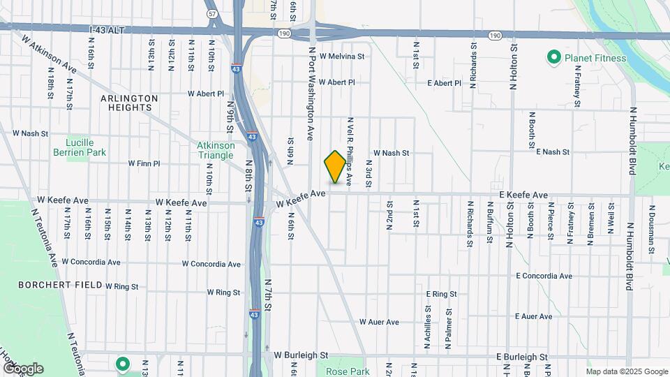430-432 W Keefe Ave Map and Location Details