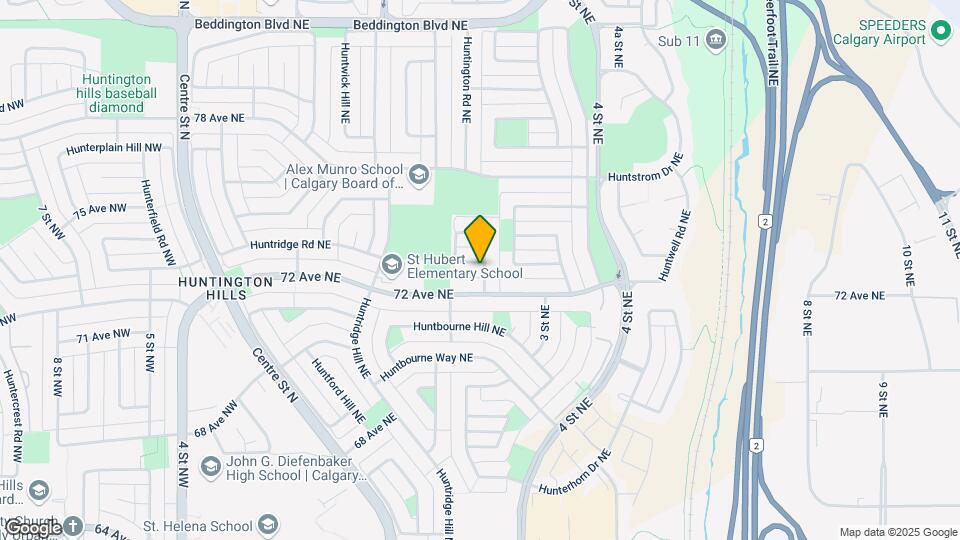 71 Huntley Close NE Map and Location Details