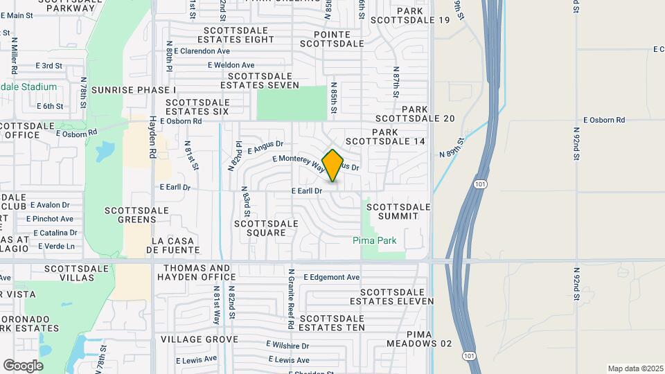 8531 E Monterey Way Map and Location Details