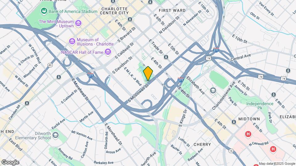 416 N McDowell St Map and Location Details