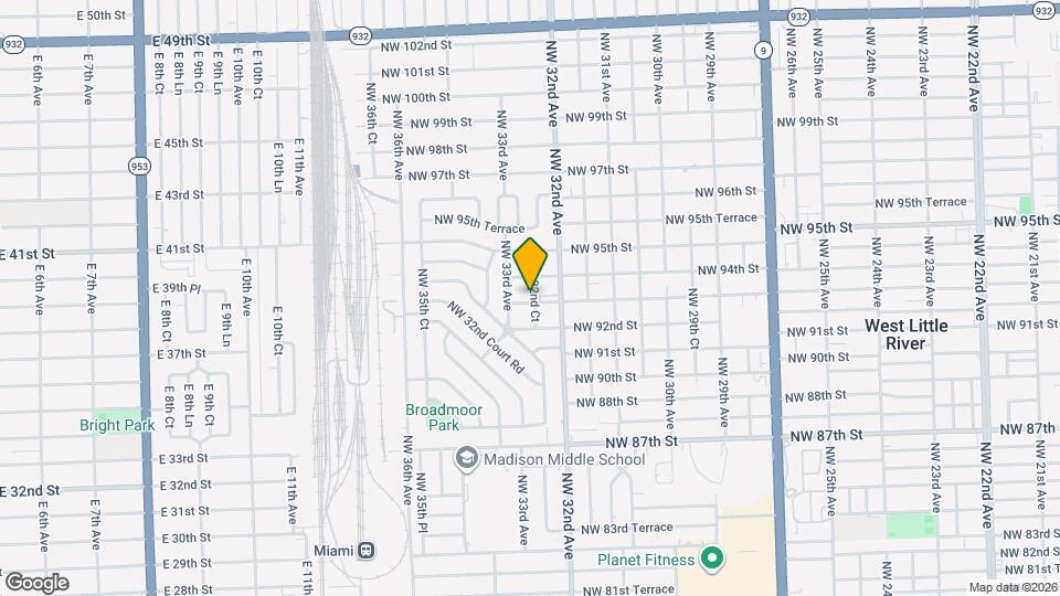 9300 NW 32nd Ct Map and Location Details