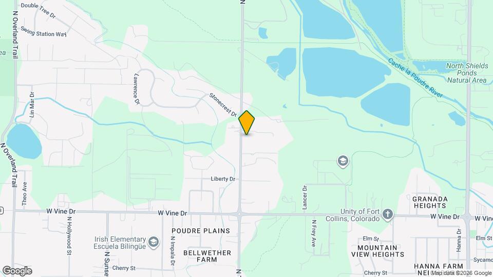 1020 N Taft Hill Rd Map and Location Details