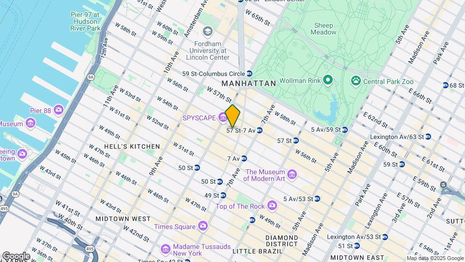 240 W 55th St Map and Location Details