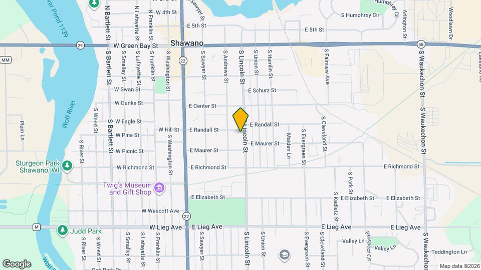 607 S Lincoln St, Unit Upper A Mapa y Detalles de la Ubicación