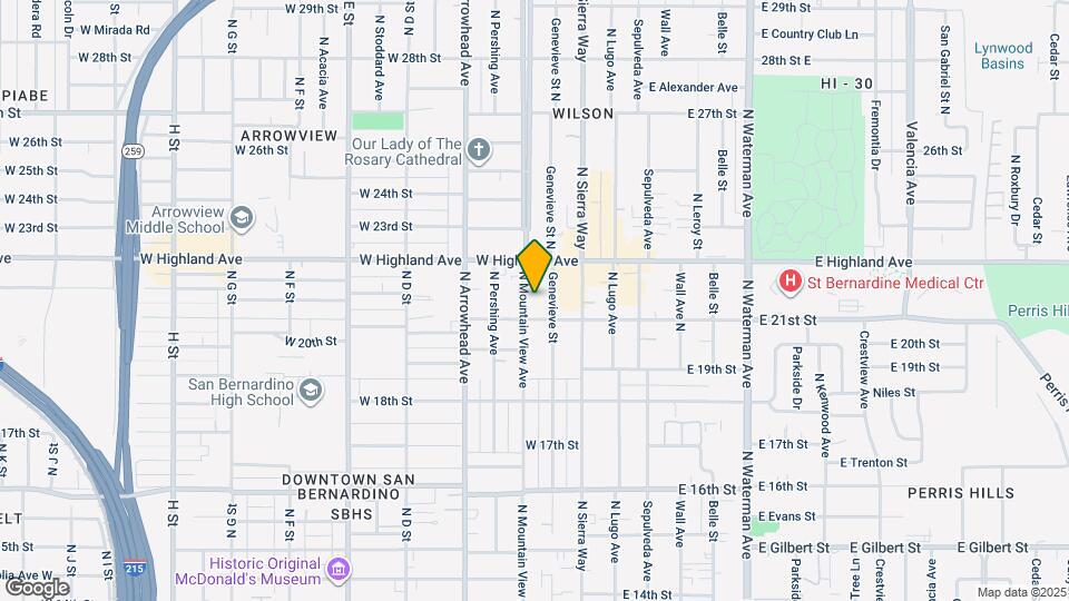2127 N Mountain View Ave Map and Location Details