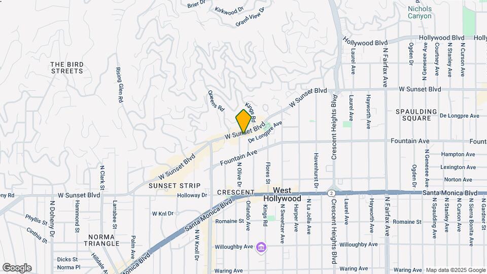 8420 W Sunset Blvd Map and Location Details