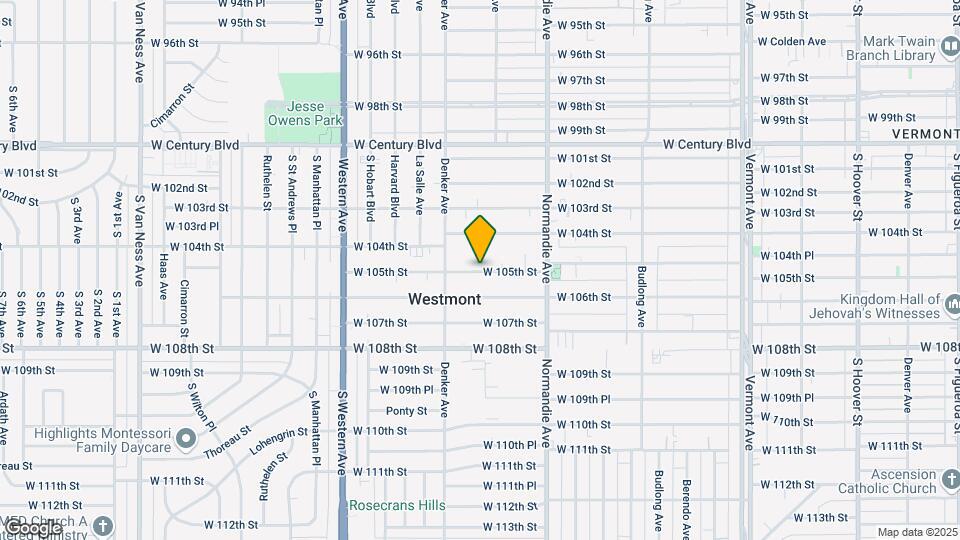 1535 W 105th St Map and Location Details