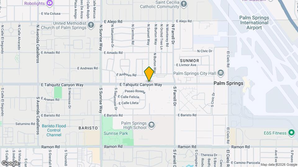 Palm Springs Plaza Apartments Map and Location Details