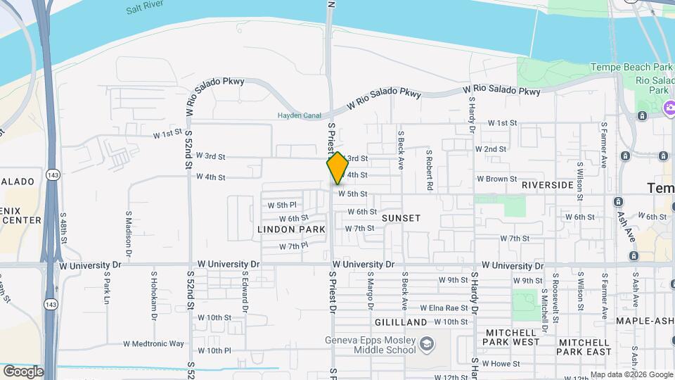 1332 W 5th St Map and Location Details