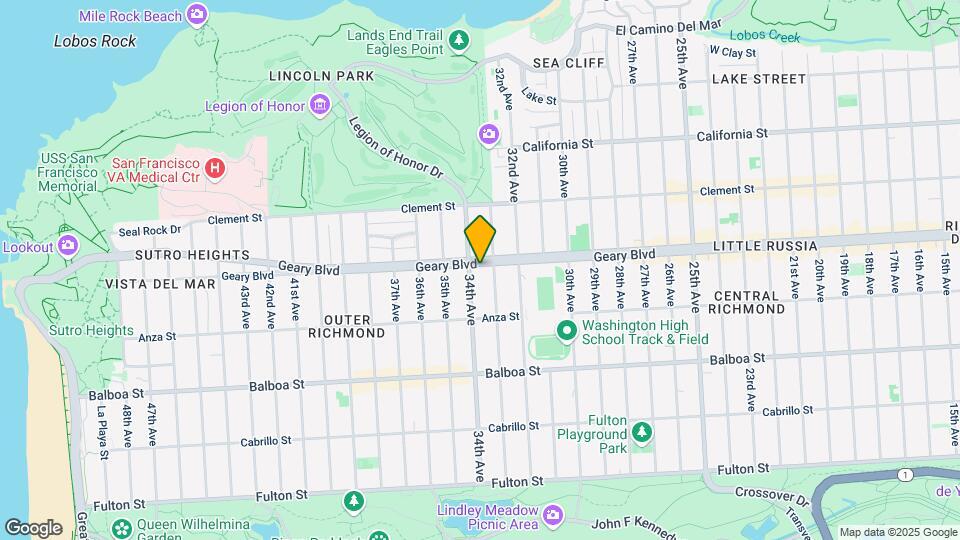 6939 Geary Blvd Mapa y Detalles de la Ubicación