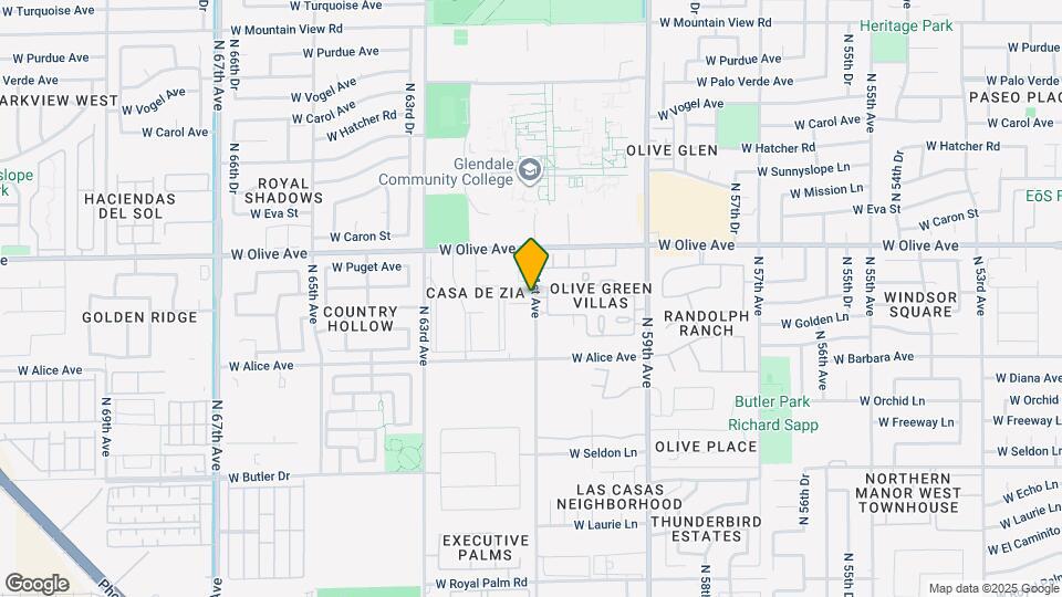 6104 W Townley Ave Map and Location Details