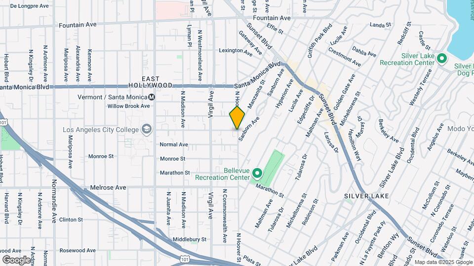 883 N Hoover St Map and Location Details