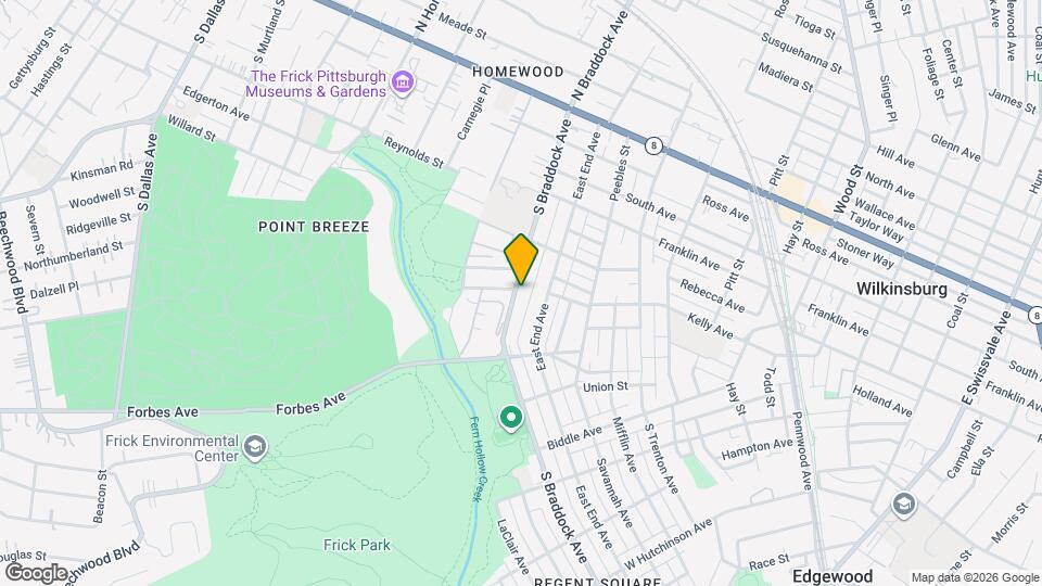 533 S Braddock Ave Mapa y Detalles de la Ubicación