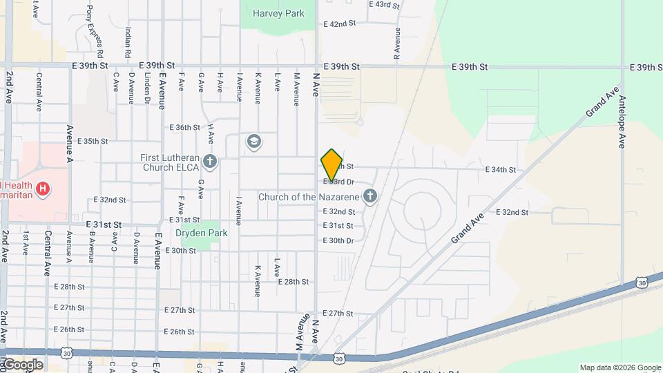 1311 E 33rd Dr Map and Location Details