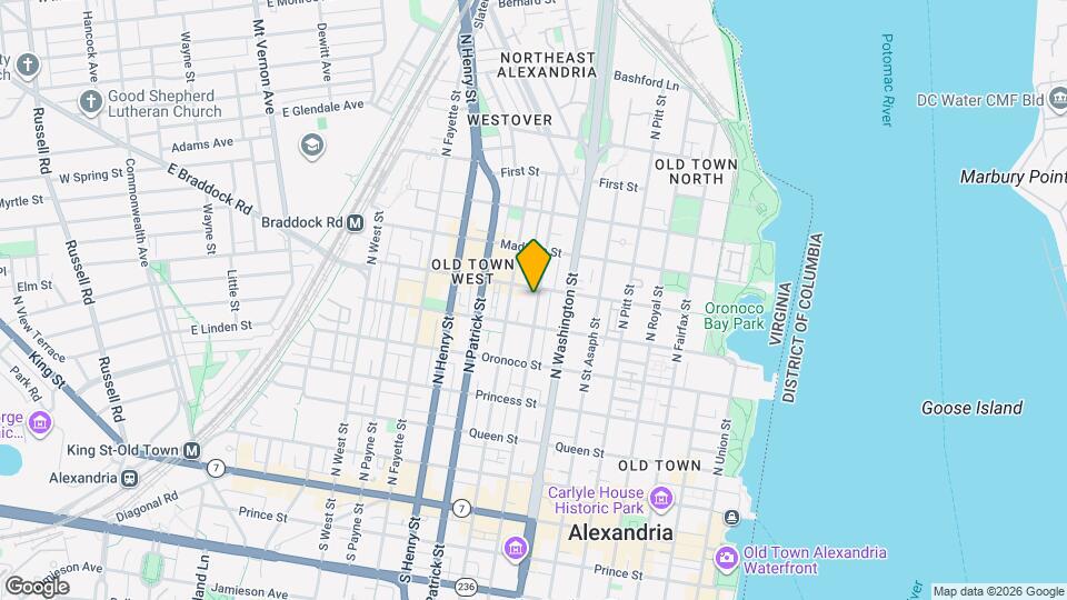 628 N Columbus St Map and Location Details