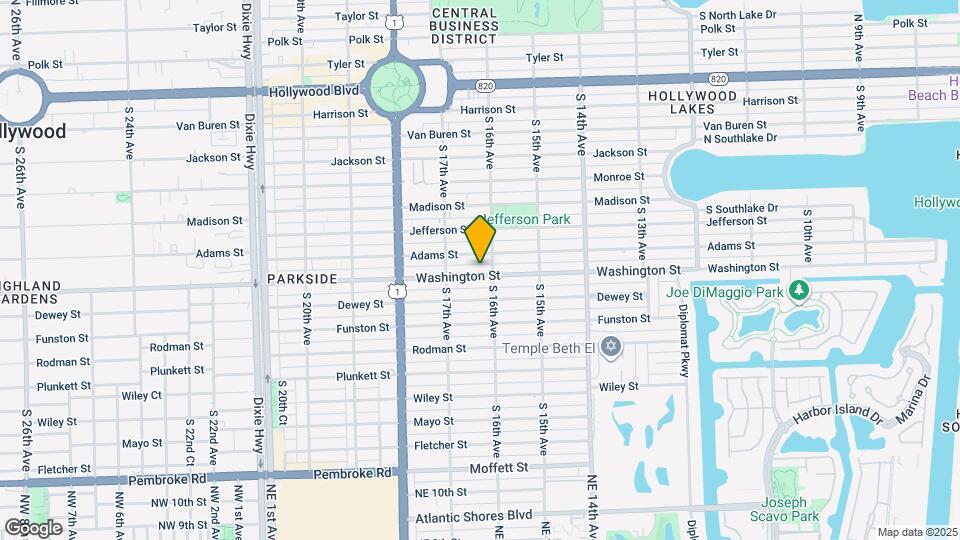 1617 Washington St Map and Location Details