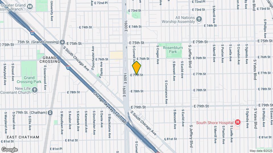 7701-7705 S Cornell Ave Map and Location Details