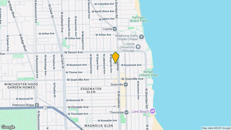 1214 W Rosemont Ave, Unit 1214-1 Map and Location Details