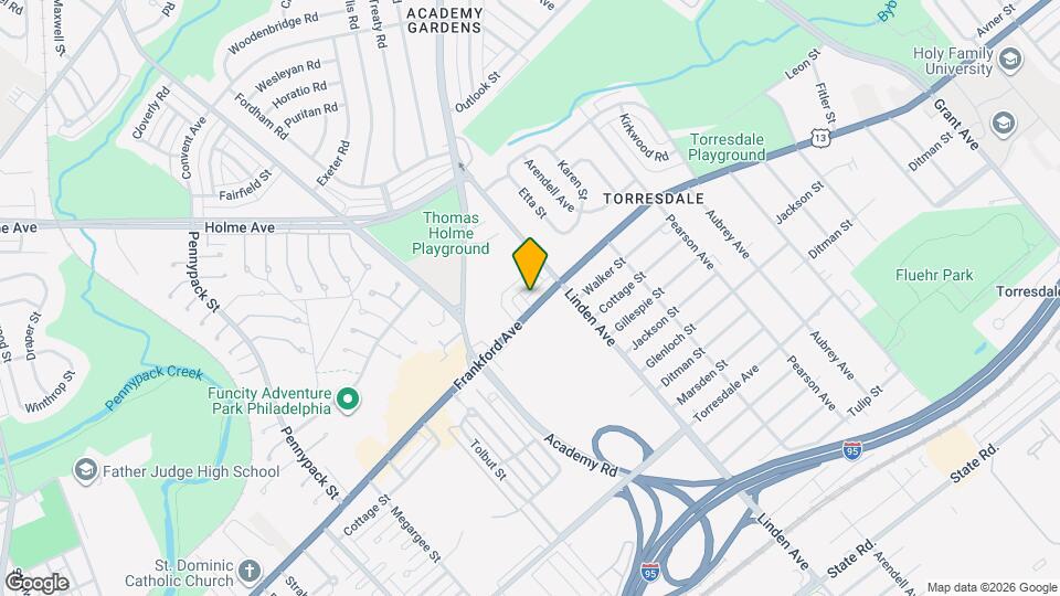 9172 Frankford Ave Map and Location Details