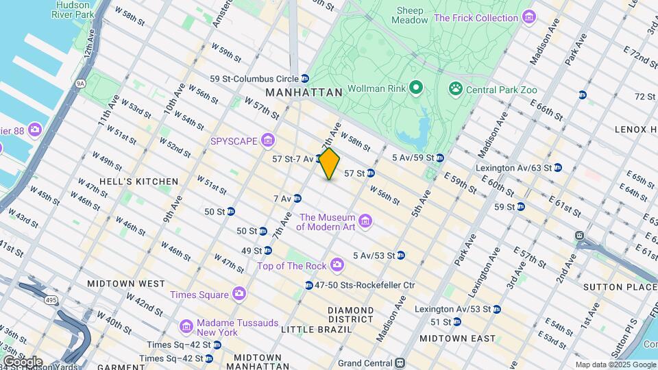 140 W 55th St Map and Location Details