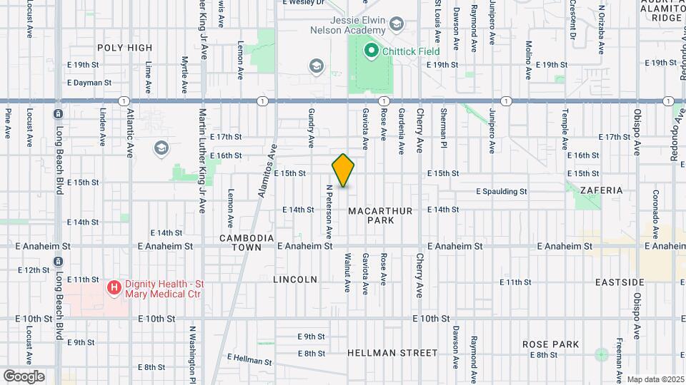 1435 Walnut Ave Map and Location Details