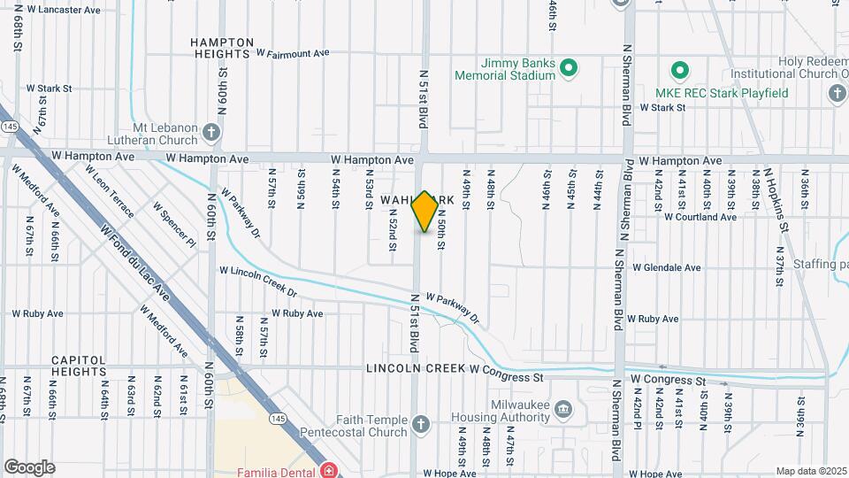 4646 N 51st Blvd Map and Location Details