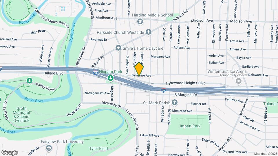16701 Delaware Ave Map and Location Details
