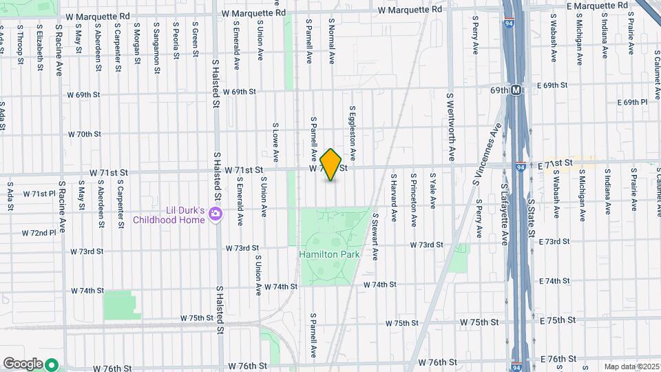 7122 S Normal St Map and Location Details