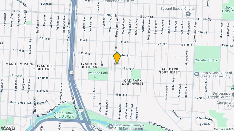 4241 Prospect Ave Map and Location Details