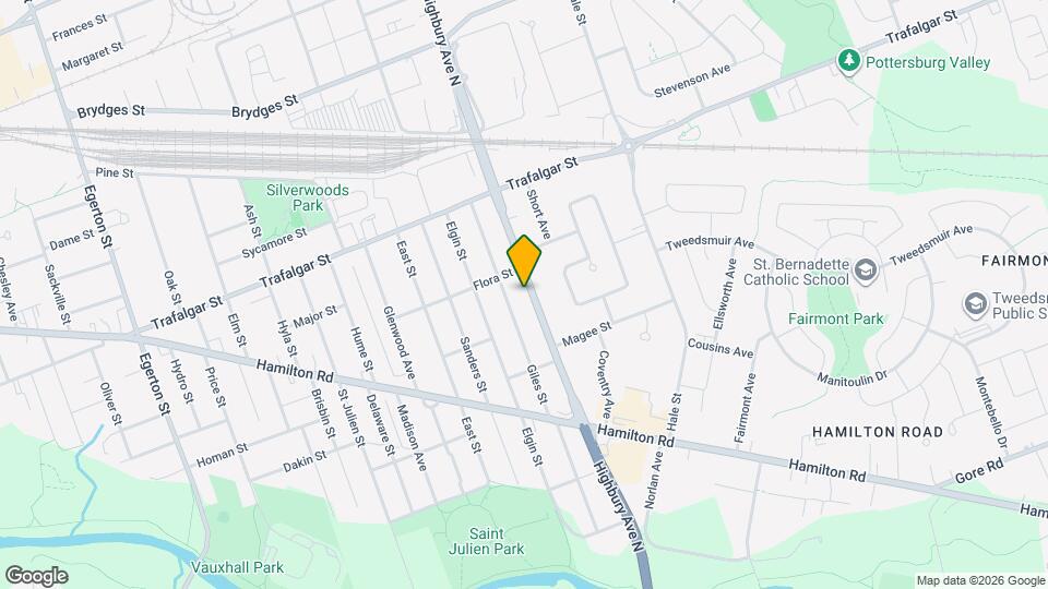 215 Highbury Ave N Map and Location Details