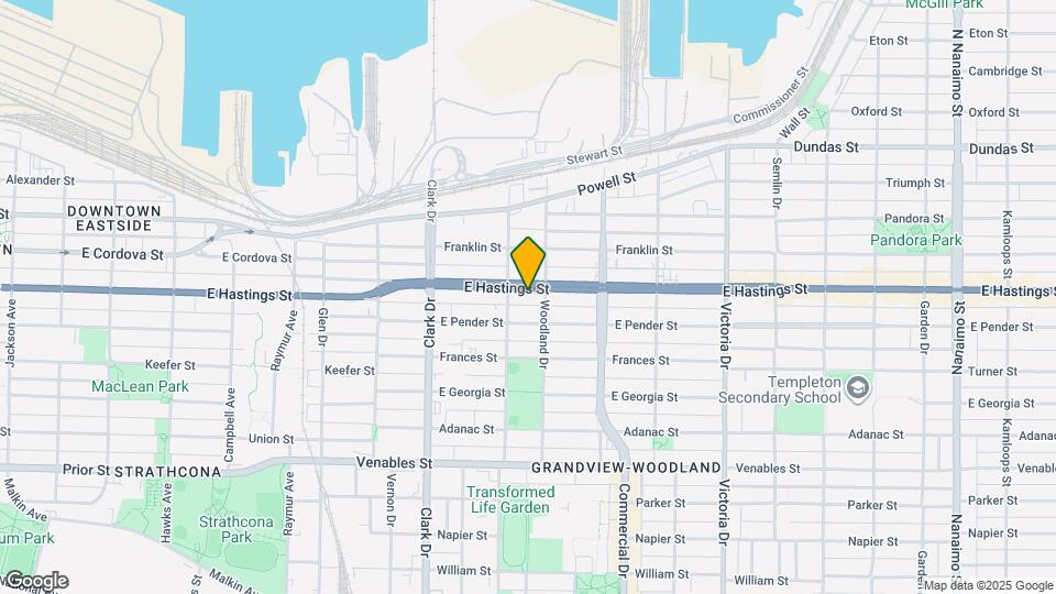 1588 E Hastings St Map and Location Details