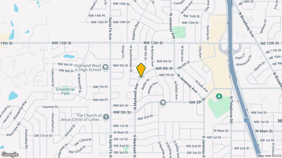 800 N Markwell Ave Map and Location Details