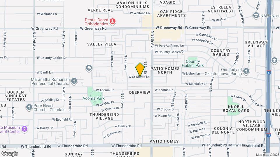 3535 W Saint Moritz Ln Mapa y Detalles de la Ubicación