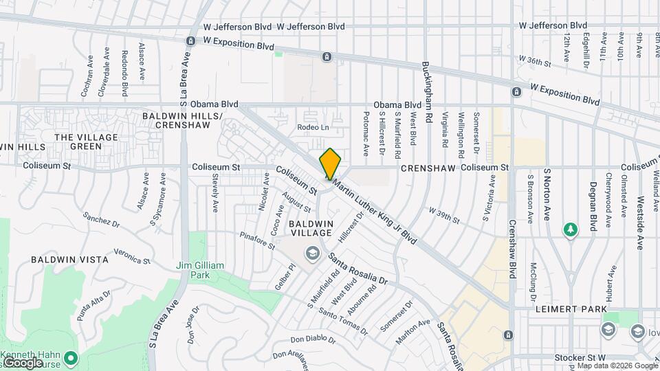 4500 Martin Luther King Blvd. Mapa y Detalles de la Ubicación