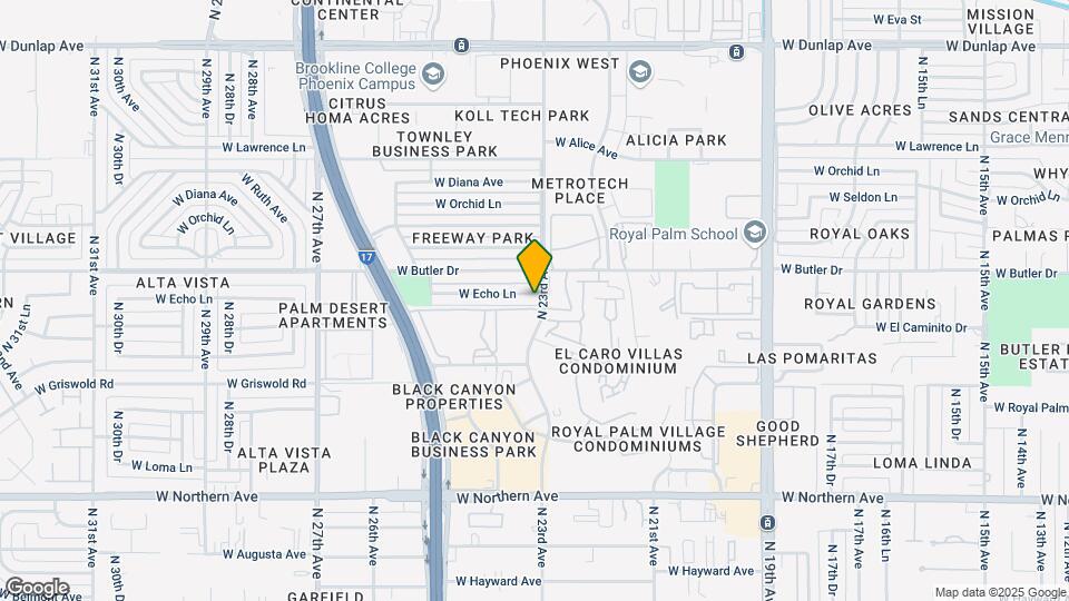 2241 W Echo Ln Map and Location Details