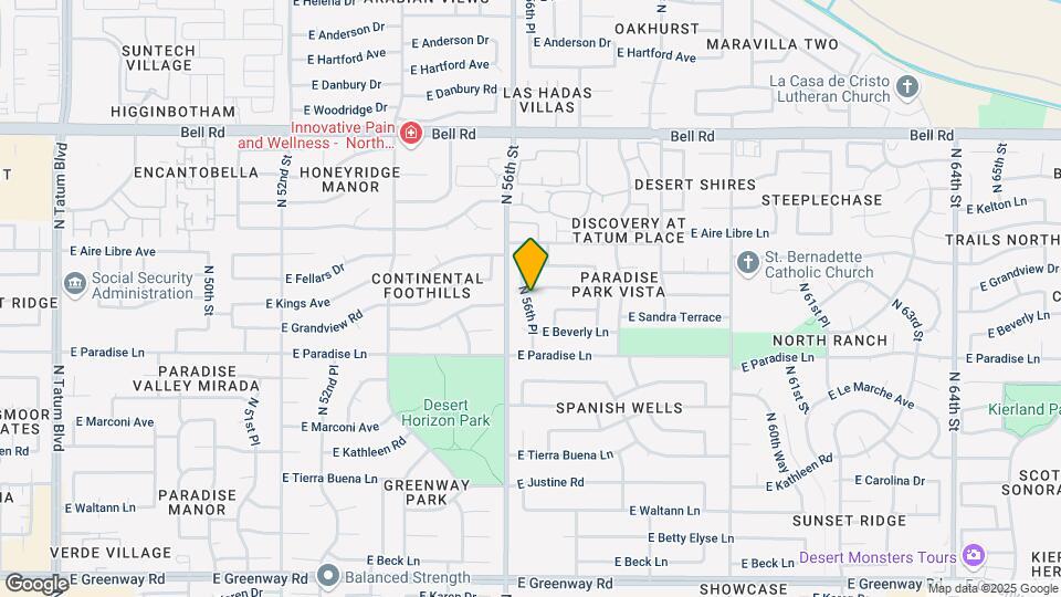 5611 E Grandview Rd Map and Location Details