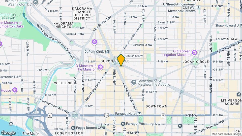 1800 Massachusetts Ave NW Map and Location Details