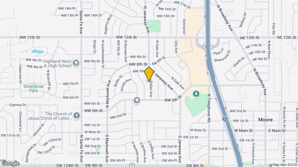 713 N Dallas Ave Map and Location Details