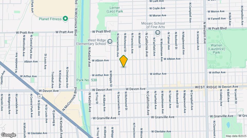 6520 N Richmond St Map and Location Details