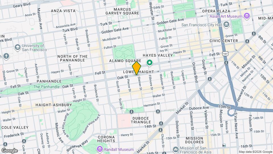 817-821 Oak St Map and Location Details