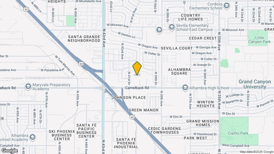 4035 W Mesquite Ln Map and Location Details